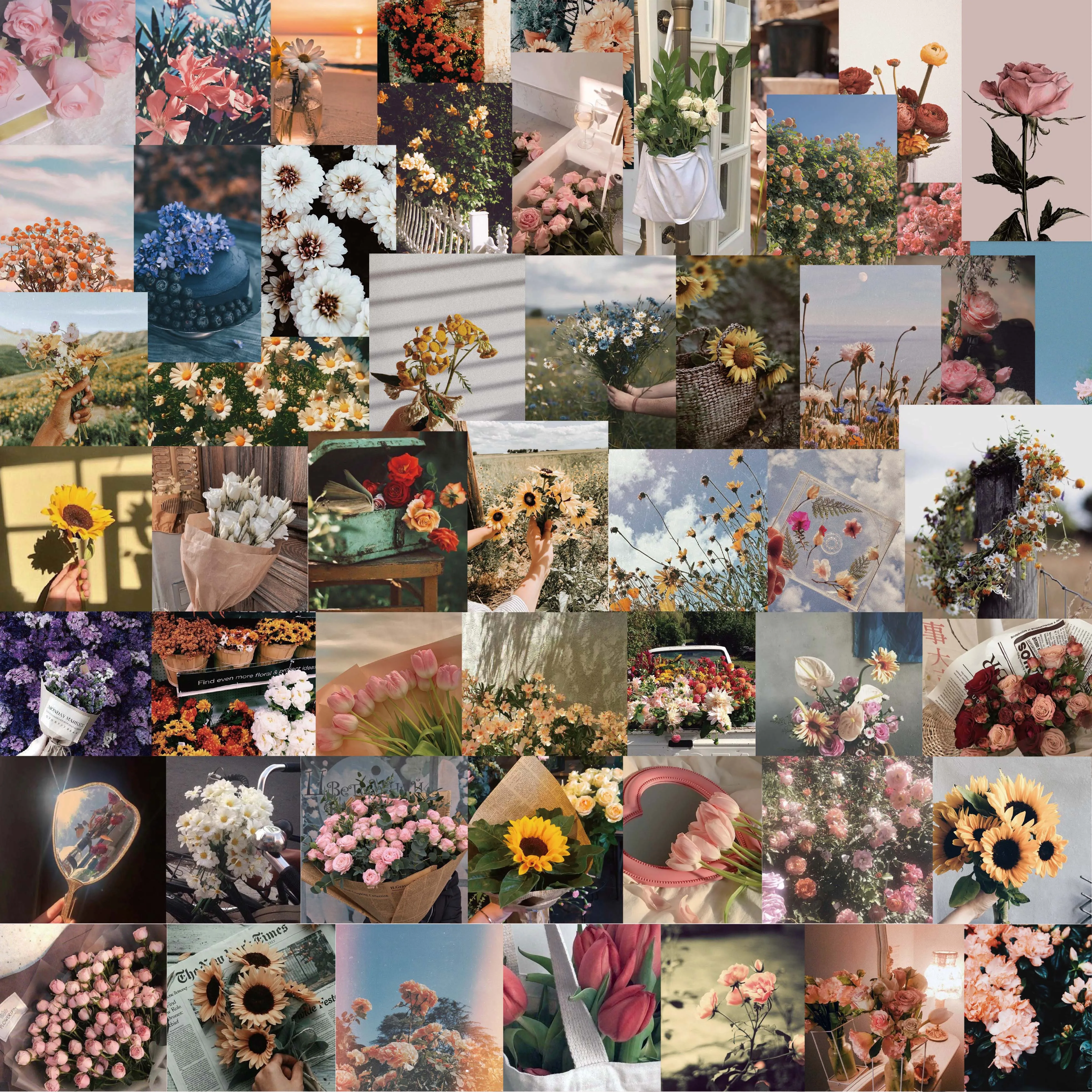 

10/50PCS beauty Bouquets/flowers Sticker For Suitcase Laptop Computer Cars Waterproof Kid Toy Waterproof Decal