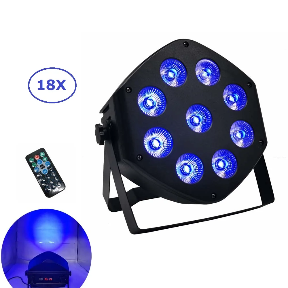 

Fast Shipping 9X10W RGBW 4IN1 LED Flat Par Light 30W RGBW Color Mixing Disco Wash Light Stage Uplighting Dj Luces For Party Club