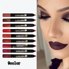 9 видов цветов в европейском и американском стиле Стиль, бархатная матовая помада-карандаш для губ Водонепроницаемый, Длительное Действие, пикантные туфли с красной тинт для губ Косметическая ручка