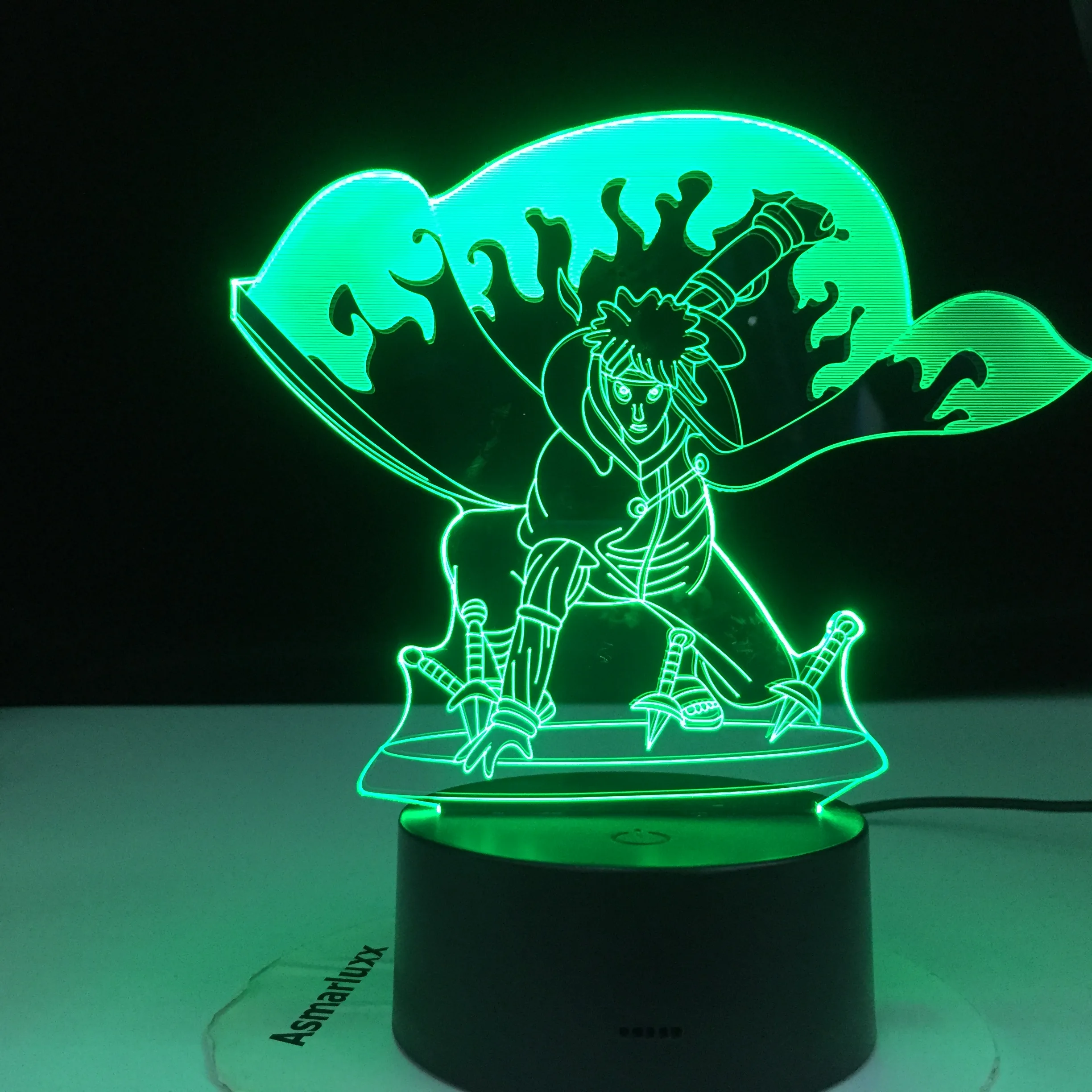 Японская манга наруто 3d лампа Minato Namikaze фигура атмосфера для детской комнаты
