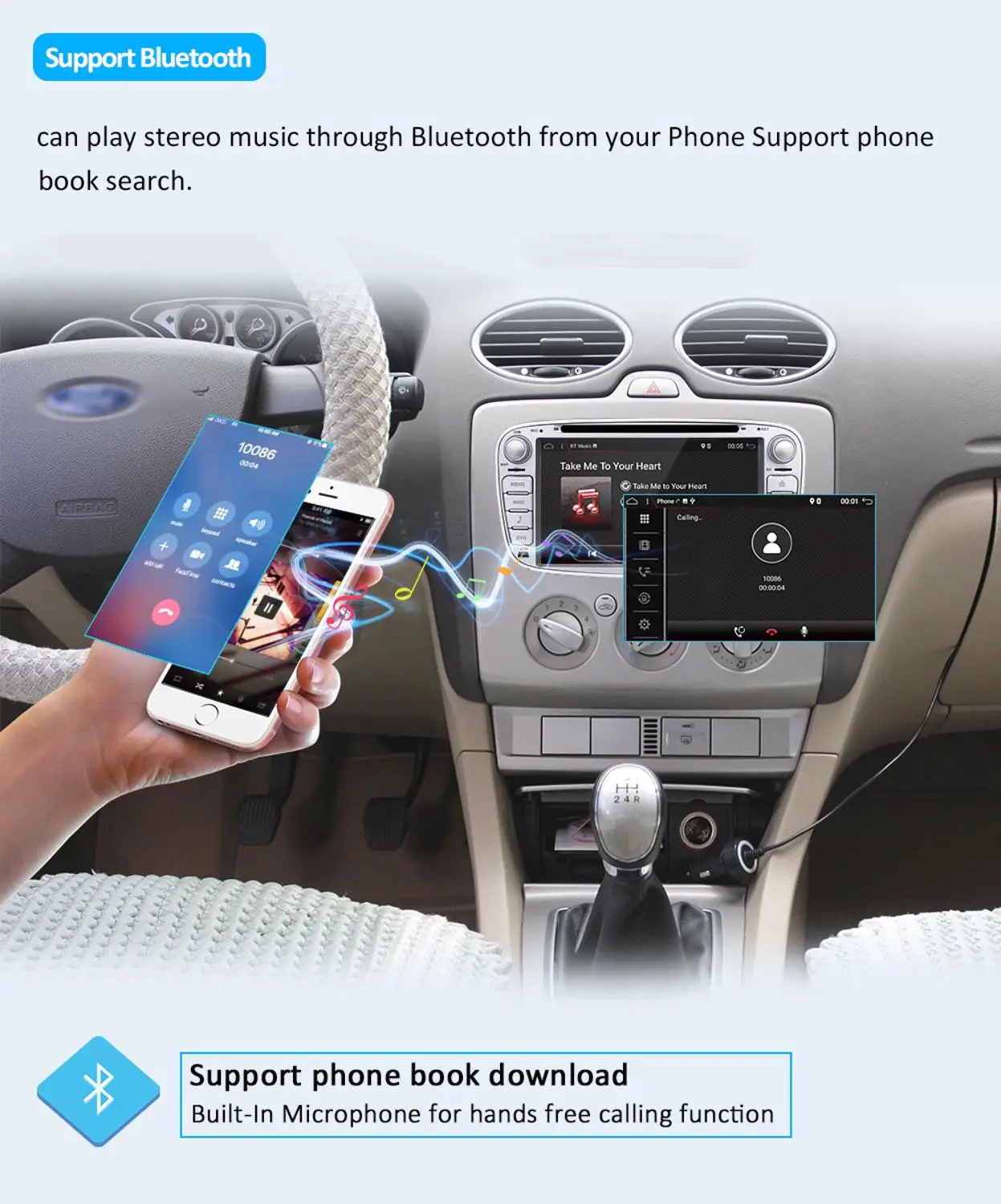 Четырехъядерный Android 10 0 2 din android автомобильное радио gps для Ford Focus S-max Mondeo C-max Гб Ram 32