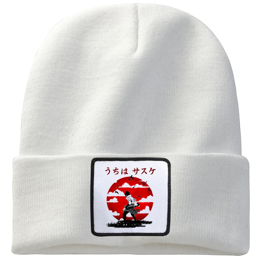 Учиха сасуке Наруто вязаная японская аниме Харадзюку Sharingan Rinnegan Ретро шапка бини