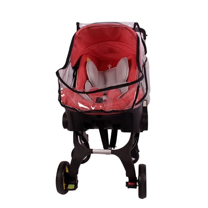 Cubierta de lluvia para cochecito de beb&eacute;, asiento de Coche infantil, impermeable, a prueba de viento, protector transparente, oferta-1