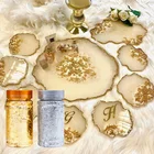 Блестящие украшения в виде листьев, золотые хлопья, роскошные художественные украшения из смолы, позолоченные украшения для рукоделия, товары для изготовления ювелирных изделий