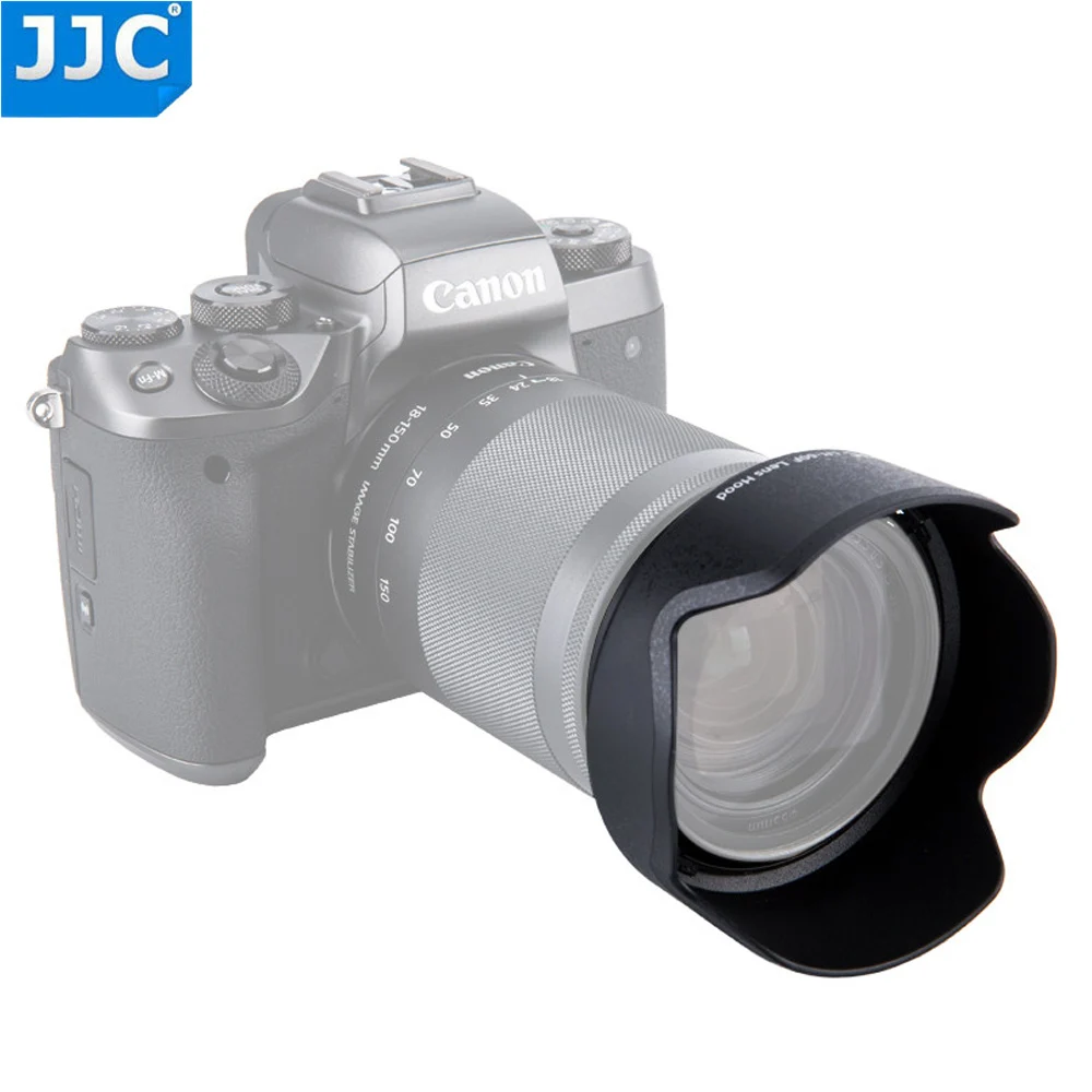JJC бленда объектива для CANON EF M 18 150 мм f/3 5 6 3 IS STM объектив Заменяет EW 60F Аксессуары