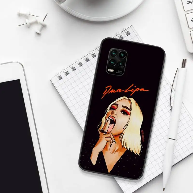 

LJHYDFCNB Funda Dua Cover Lipa Black Phone Case For Xiaomi 8 9 Se 10 10pro Note 2 3 10 MIX2 S MAX2 3 F1 5X
