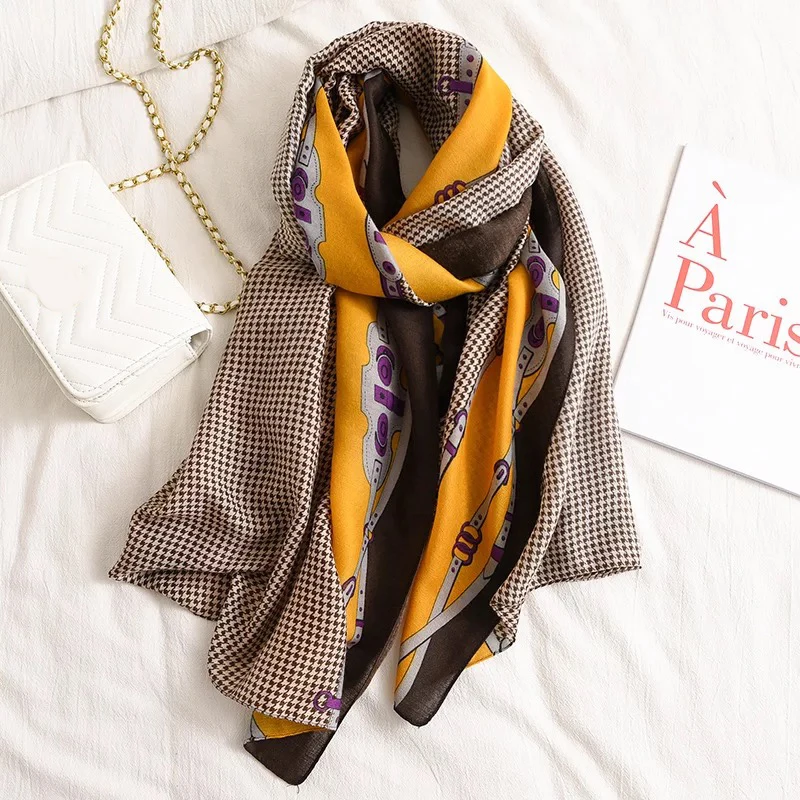 

silk scarf Autumn winter women beach quality beautiful shawl cotton silk lady fashion scarves Popular wrap hijab muffler