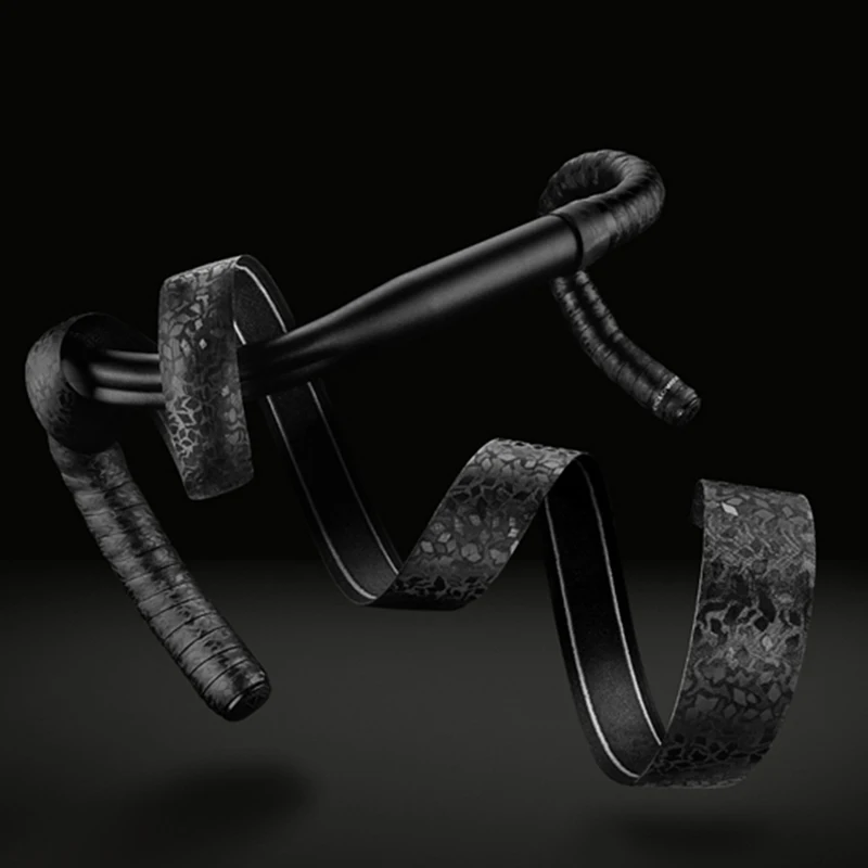 Высококачественная лента для руля велосипеда с кожаным покрытием черная