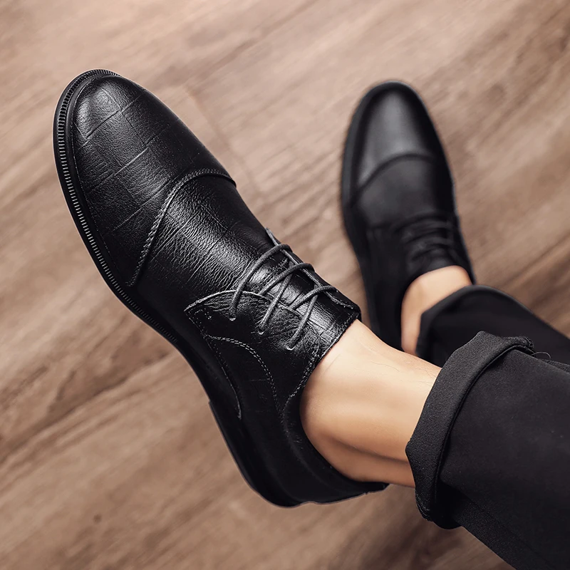 

Men Casual Shoes Men Casual Leather Man Shoe Shoes Fashion Men's Black 2020 Leisure Zapatos Hombre Cuero