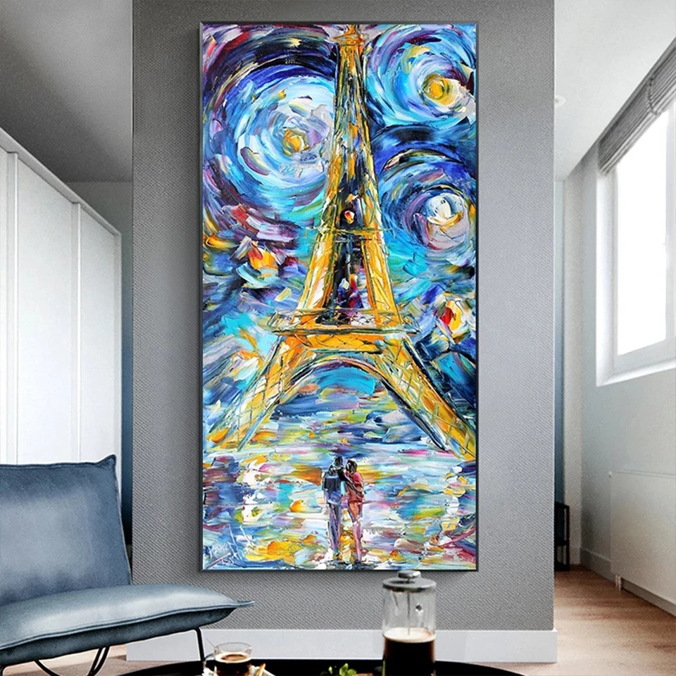 

Tower Of Paris full square round drill diy diamond painting 5d Van Gogh Starry Night diamond mazayka embroidery home Art