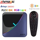 ТВ-приставка ZKMAGIC A95XF3, Android 9,0, RGB светильник, новейший чип Amlogic S905X3, Wi-Fi, ТВ-приставка YouTube 8K Plex, Смарт ТВ-приставка