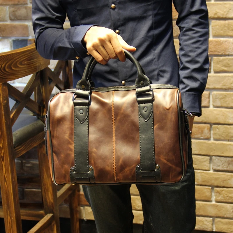 

Korean Fashion Retro Work Bag Male Bag 13 Inch Men'S Handbag Single Shoulder Bag Fashion Diagonal Bag