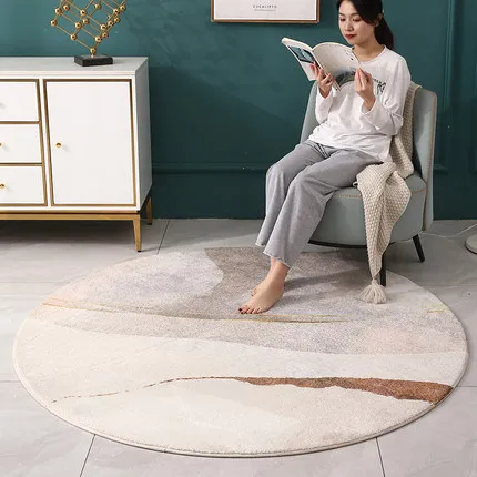 

Circular Carpet Stripe Creative Bedroom Living Room Thickened Non-Slip Soft Mat