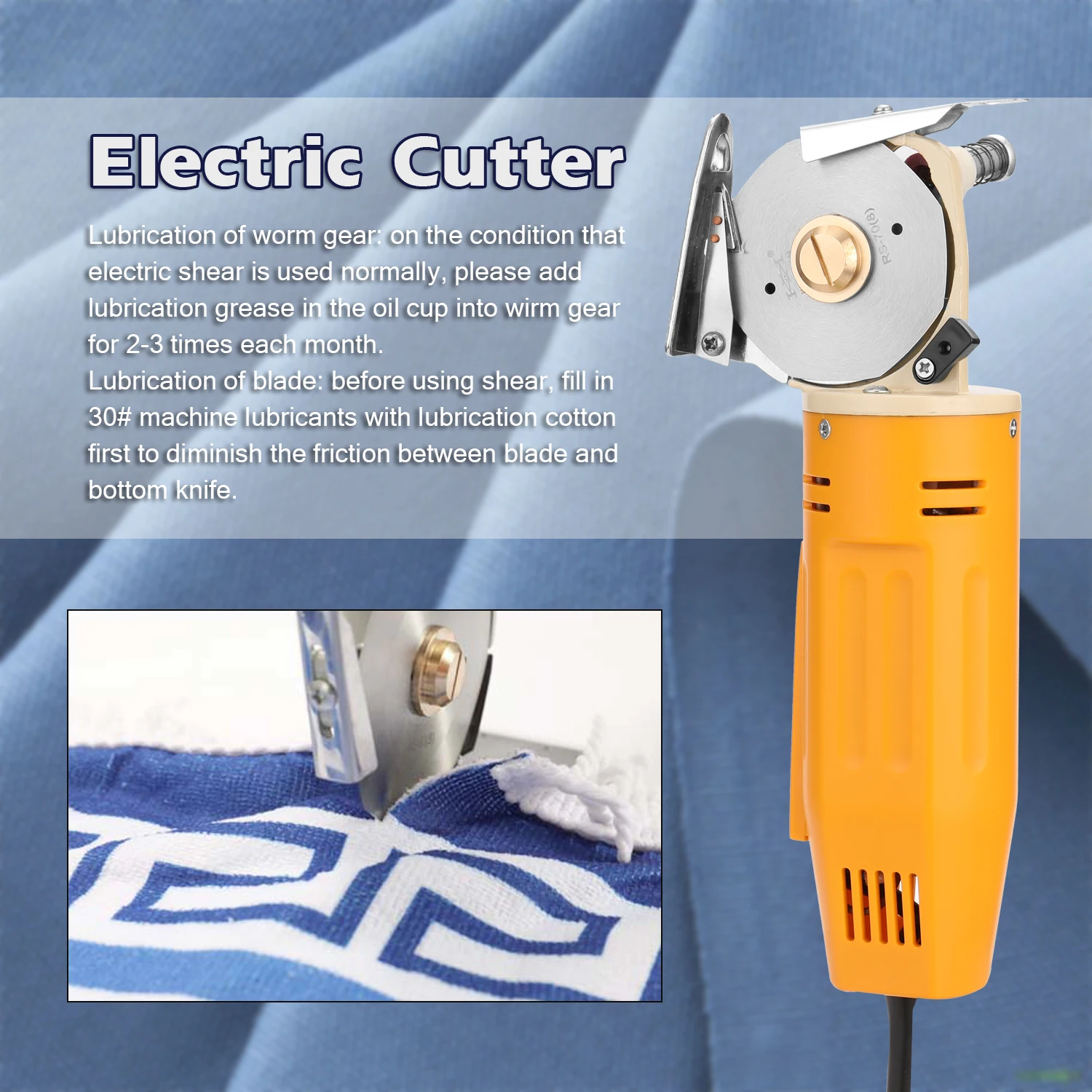 Handheld Portable Minishear 70mm Round Blade Electric Cloth Cutter Fabric Cutting Machine Shear | Инструменты