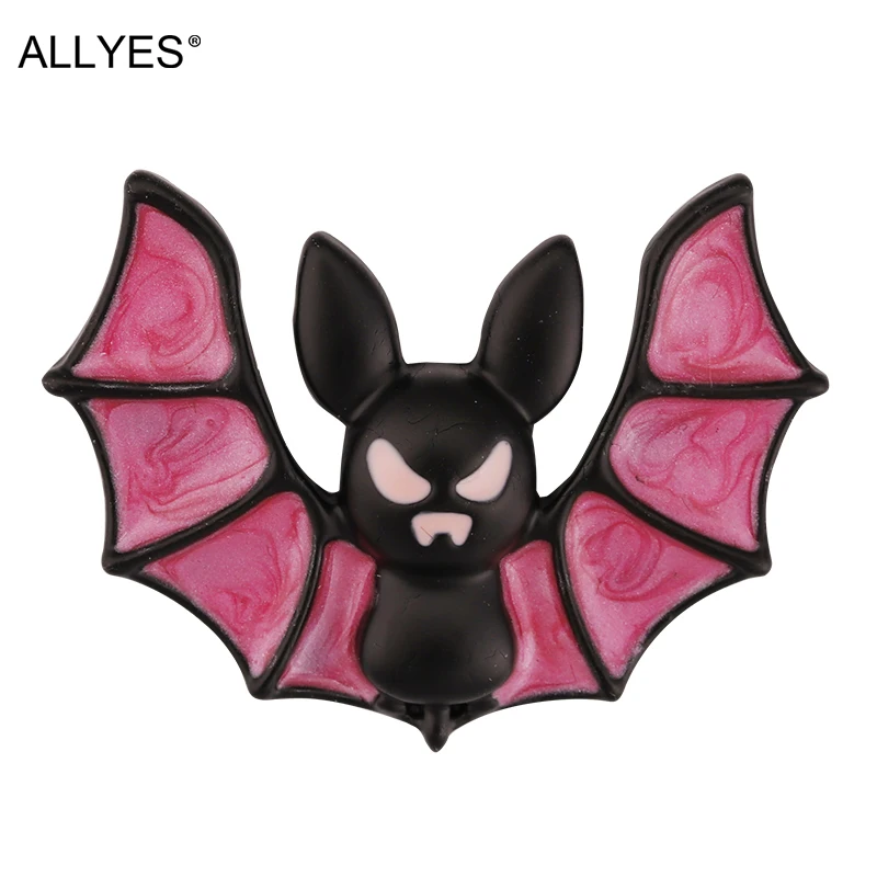 ALLYES эмалированная металлическая розовая брошь летучая мышь для девочек