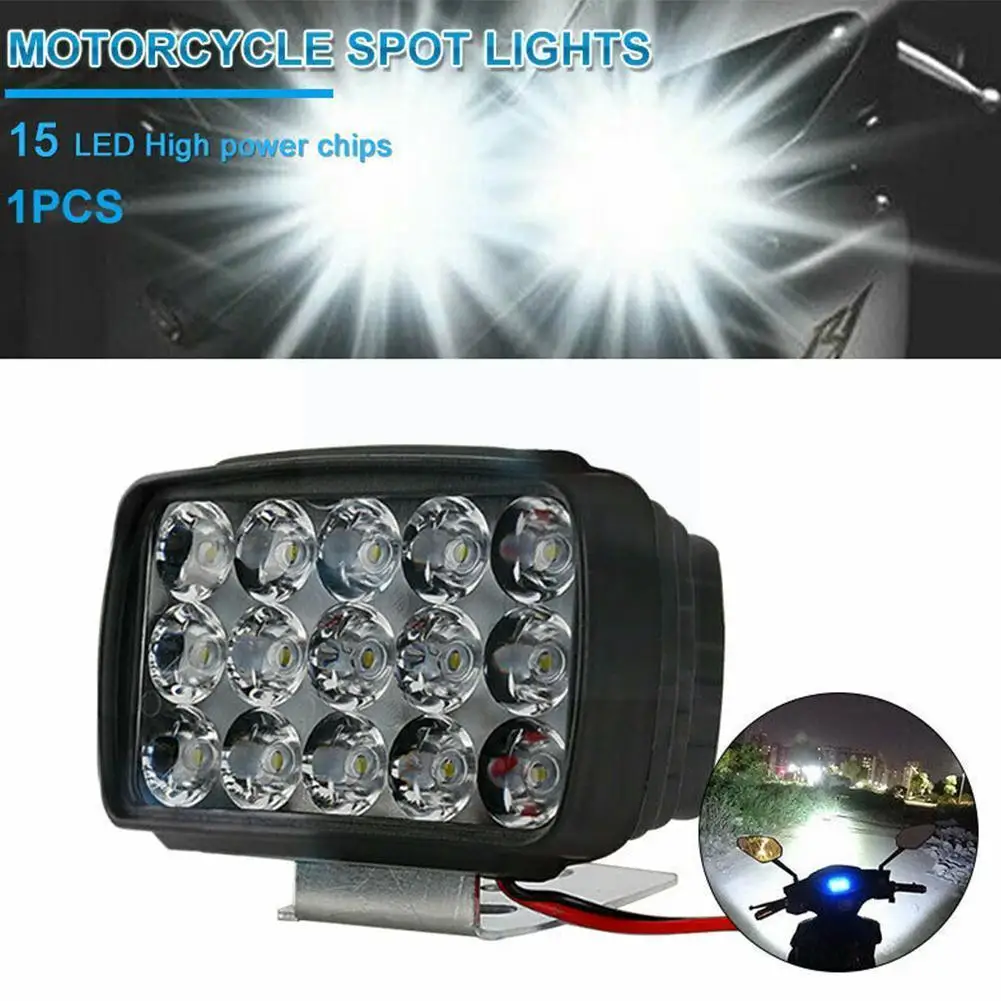

15LED High-brightness Motorcycle Headlights Modified Tricycle Car Light Strong Headlight Super Battery Bright External X5K0