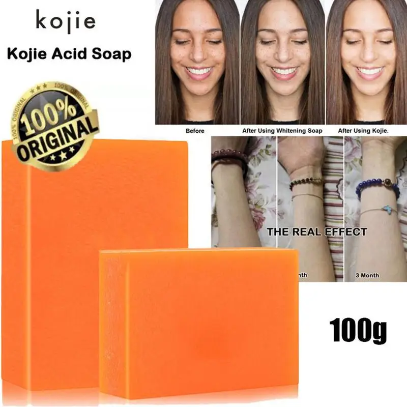 100 г ручной работы Kojic кислотное эфирное масло мыло темно-черные отбеливающие
