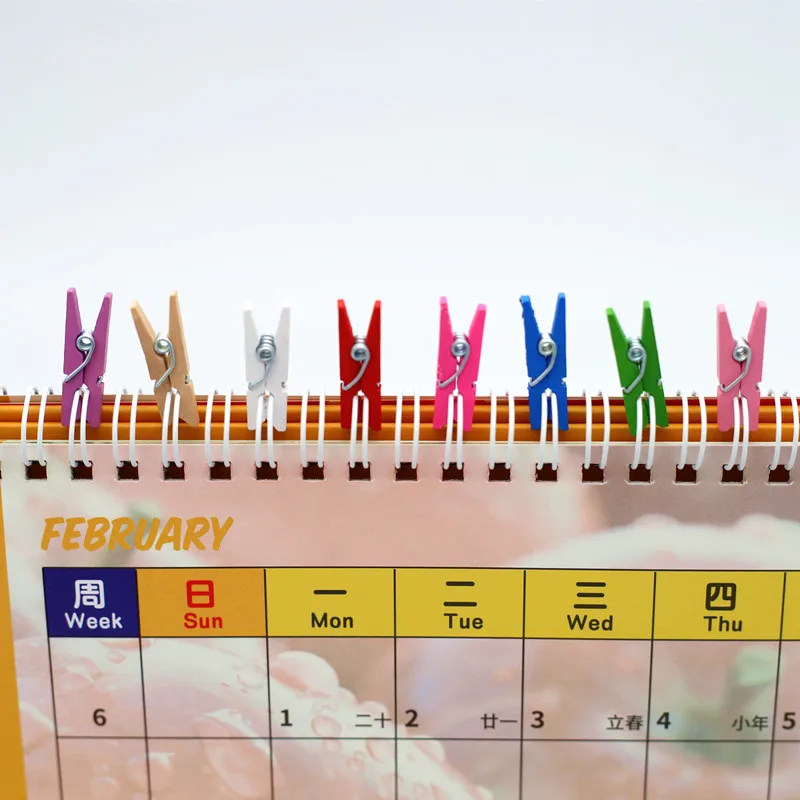 2021 Новый мини Красочные Spring деревянные зажимы прищепка Craft вечерние DIY украшения