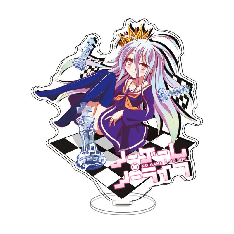 

No Game No Life Key Chain Acryli Backpack Keyring Creative Womans Keychains Pendant Key Ring Man Funny Jewelry Llaveros Shiro
