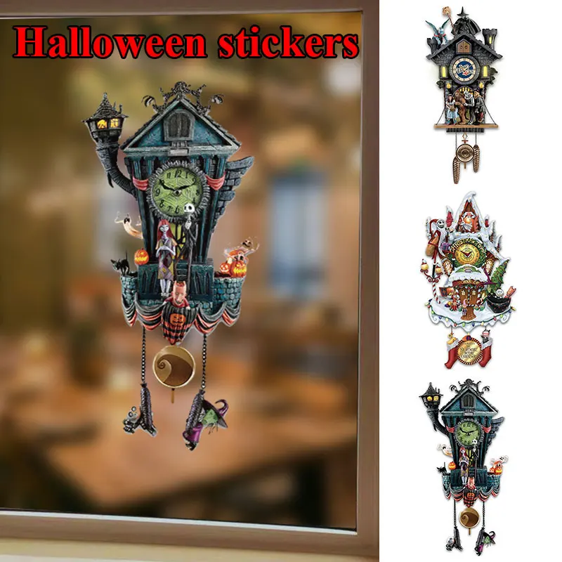 

Fashionable Moisture-proof Glass Stickers Delicate Decorative Cartoon Timepiece Stickers Window Anti-Mold Anti-fouling Stickers