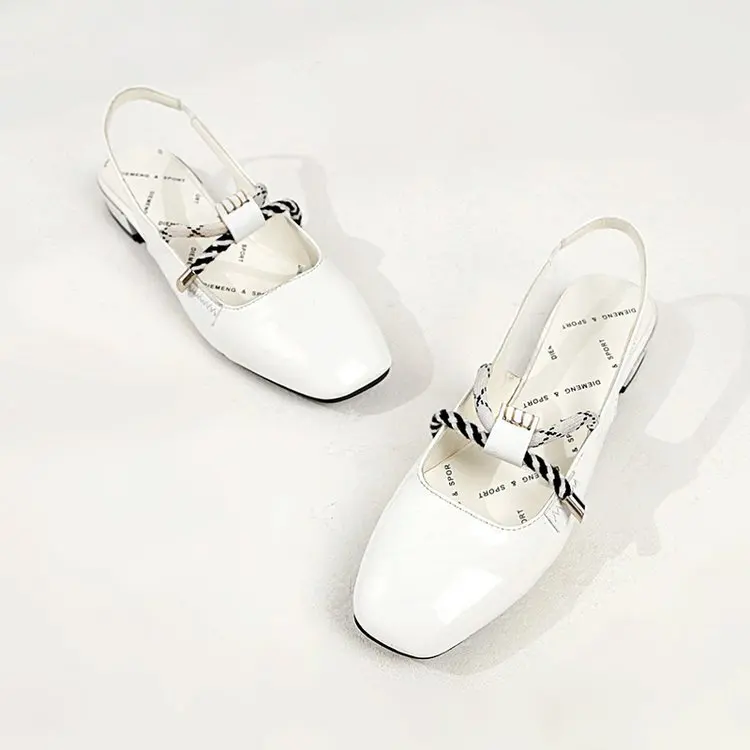 

Sandals women 2020 square head shallow sleeve low-heeled sandals women's shoes