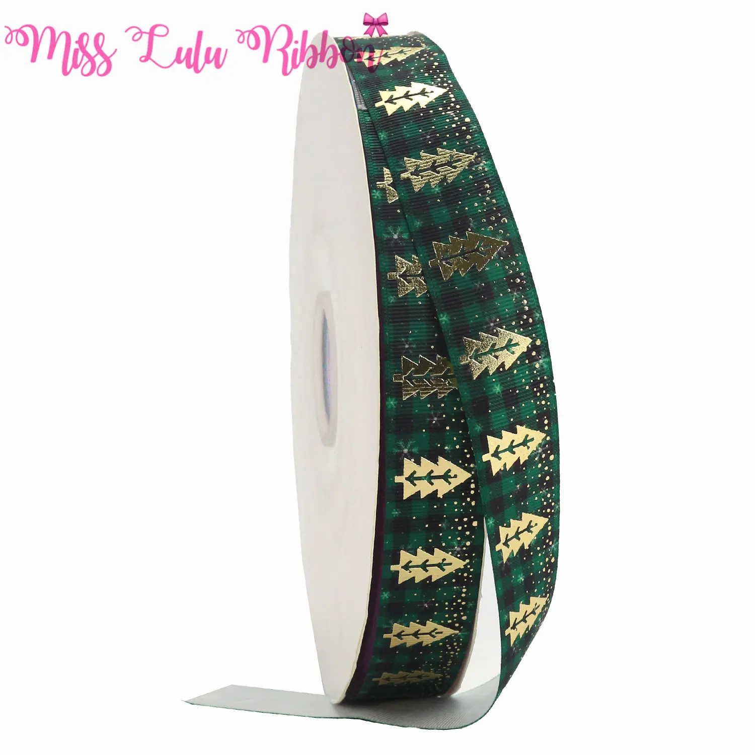 

Stock Ribbon 1 Inch 25mm Merry Christmas Gold Tree Single Face Printed Grosgrain Ribbon 50 Yards Pattern Event & Party Supplies