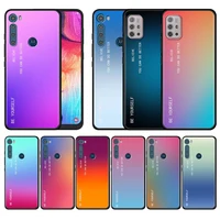 Gradient YOURSELF Case for Motorola Moto Play Power Lite One Fusion Plus Stylus Black Phone Shell Cover G30 Edge Sac