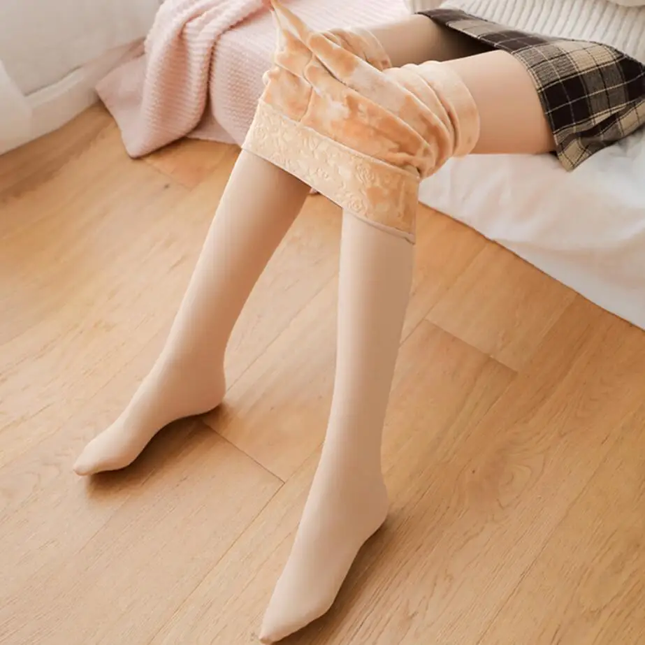 

Rose Black Skin Even Feet 350g Winter Autumn Thick Velvet Warm Women Pantyhose Tights Medias De Mujer Collant femme Rajstop 633