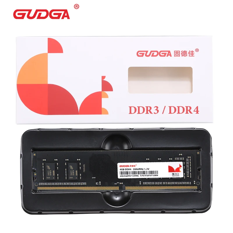 gudga memoria ram ddr4 pc 4gb 8gb 16gb 2400mhz 2666mhz 1 2v module cl11 compatible for desktop computer componente game free global shipping