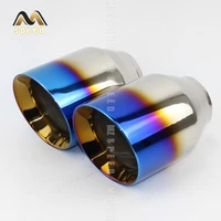 1 piece car accessories style blue welding stainless steel universal exhaust system end pipecar exhaust tip