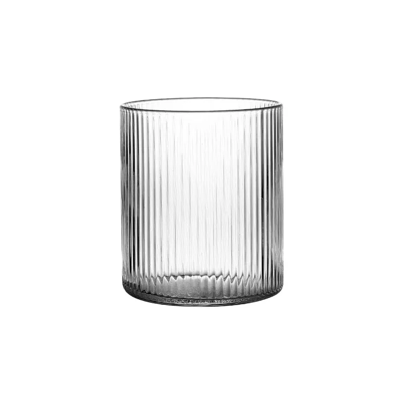 

Japanese Creative Ins Glass Cup Girl Heart Juice Drink Coffee Cup Vertical Pattern Transparent Glass Handmade