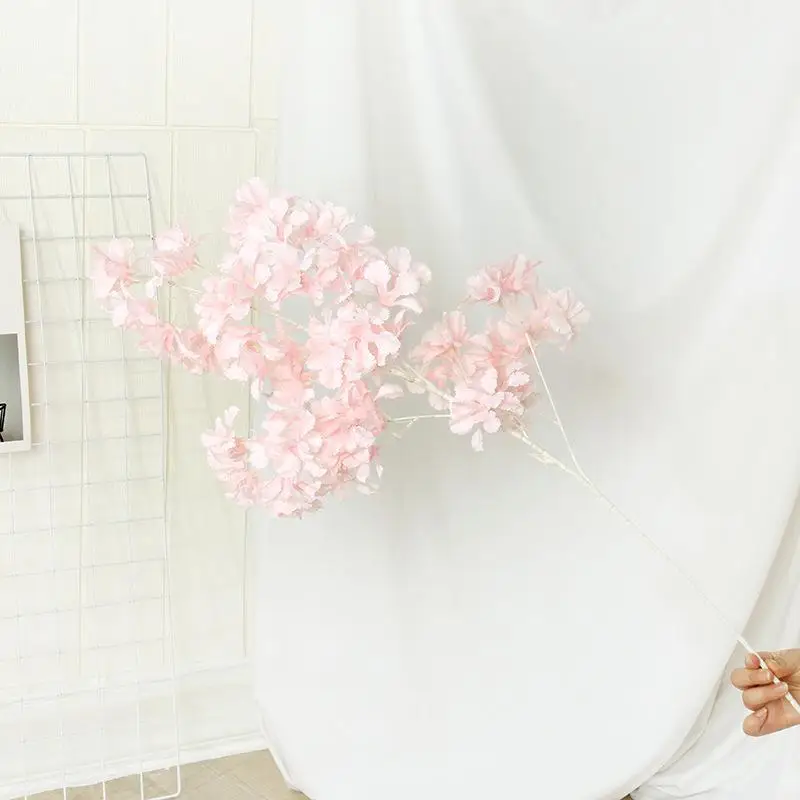 1 шт. искусственный цветок вишня натуральный шелк симуляция вишни цветы вечерние