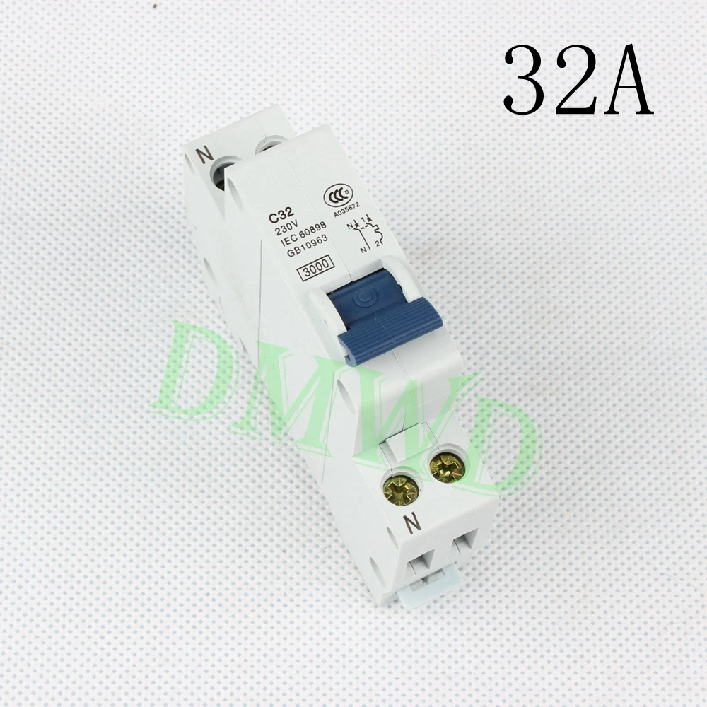 DMWD ДПН мини-DZ30-32 1P+ N 32A 220 В 230 В 50 Гц 60 Гц УЗО-выключатель RCBO мини-автоматический выключатель RCCB