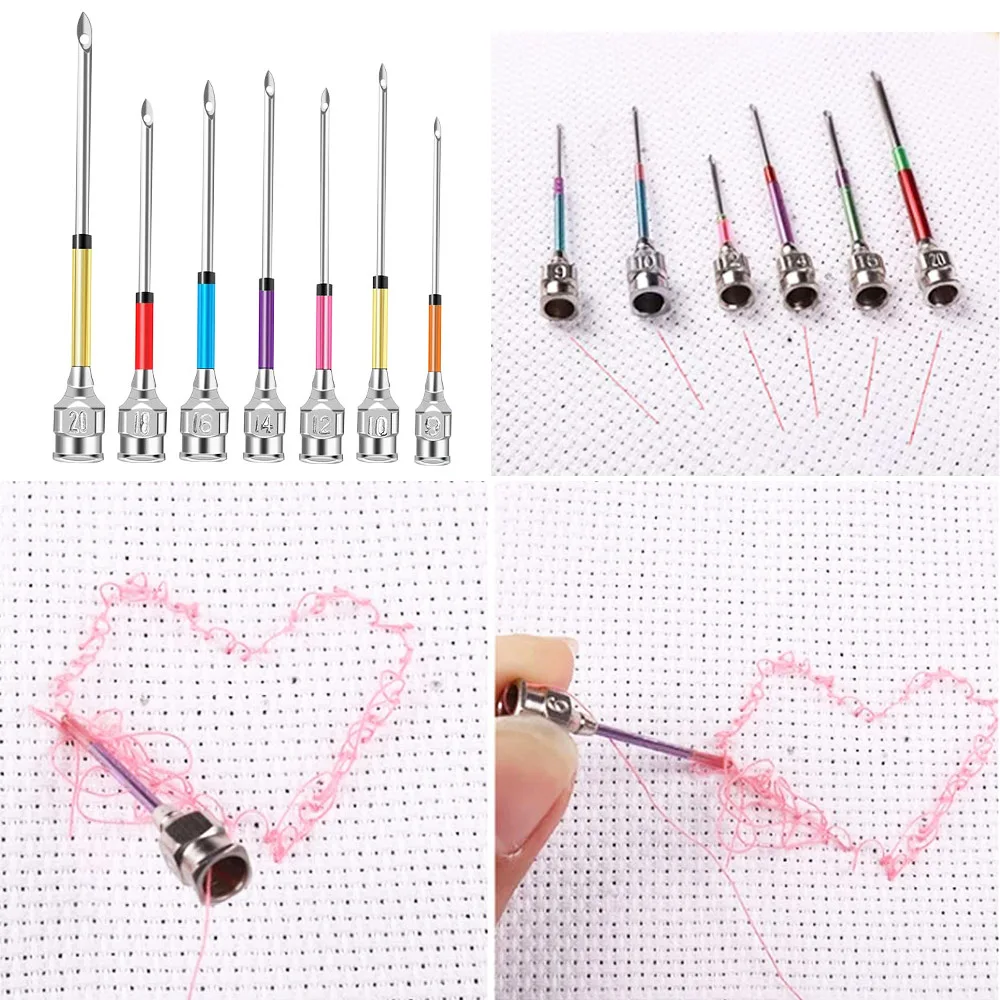 7 шт. иглы для пробивки нитей|Швейные инструменты и аксессуары| |