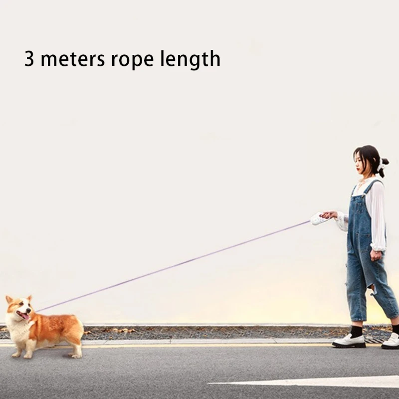 

Retractable Walking Collar Automatic Traction Rope Extendable Leash for Running small and medium-sized dogs Retractable design