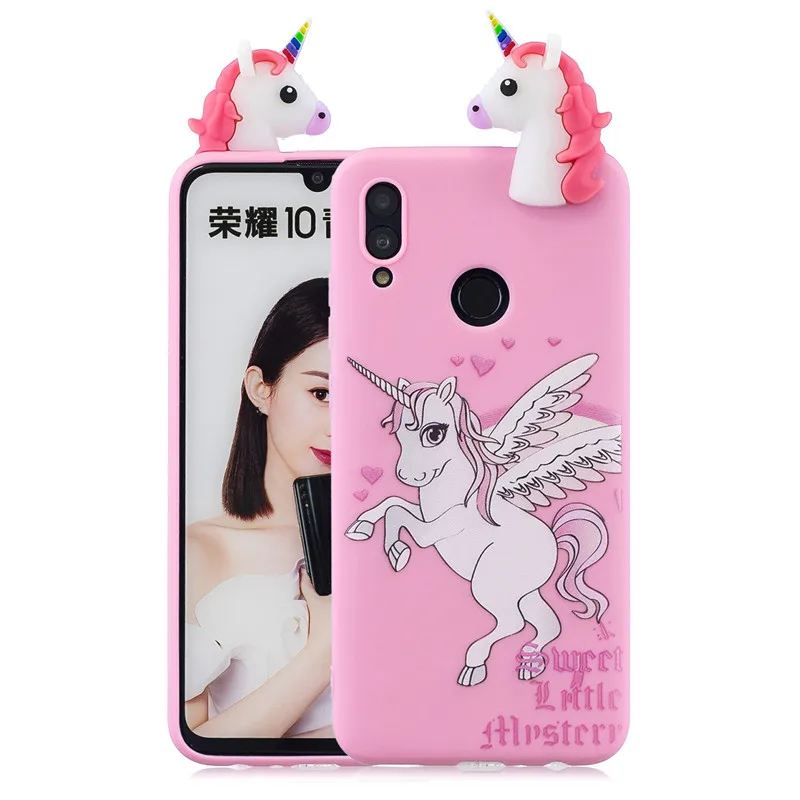 3D Мягкий Силиконовый ТПУ чехол для Huawei P Smart 2019 Etui Милый Панда Сова Телефон с