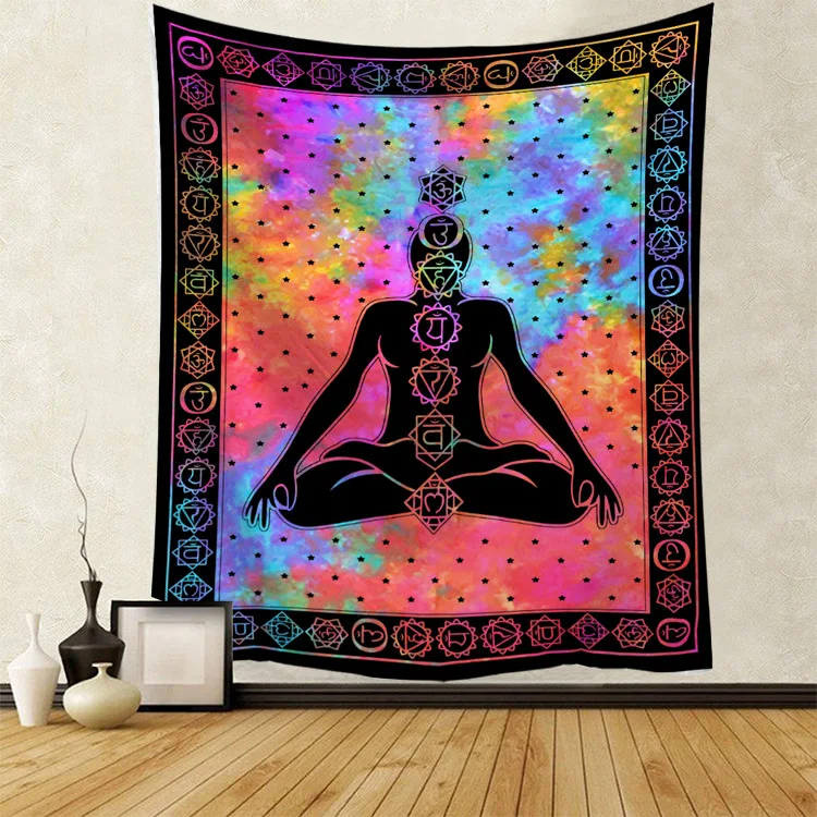 Zeegle Print Skull Wall Hanging Mandala Tapestry Travel Mattress Picnic Mat Large Blanket Bedroom Account Yoga | Дом и сад