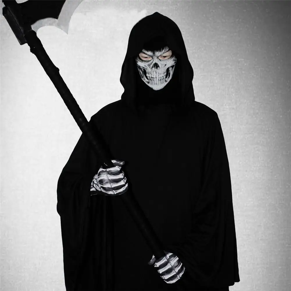 Маска для лица на Хэллоуин скелет головной убор страшный костюм аксессуары