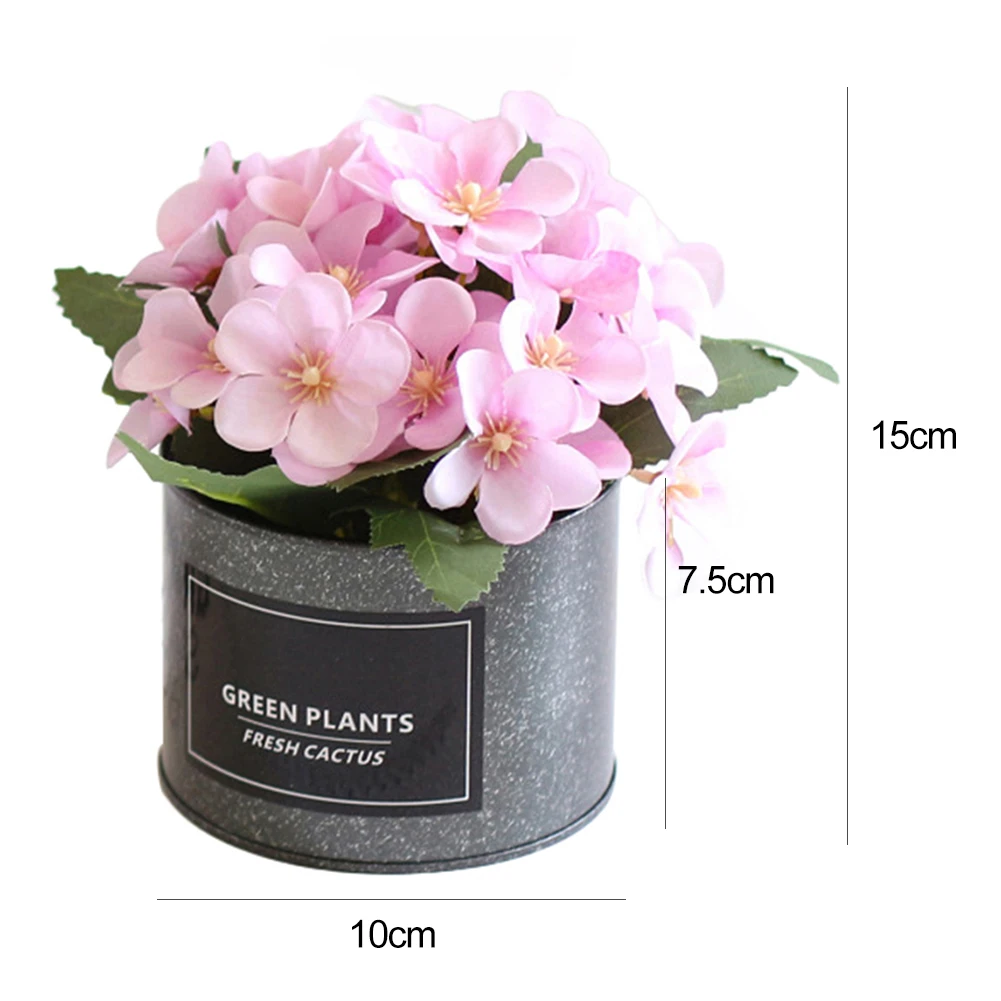 Новинка 1 шт. искусственный цветочный горшок для Бегония в горшке железный бонсай