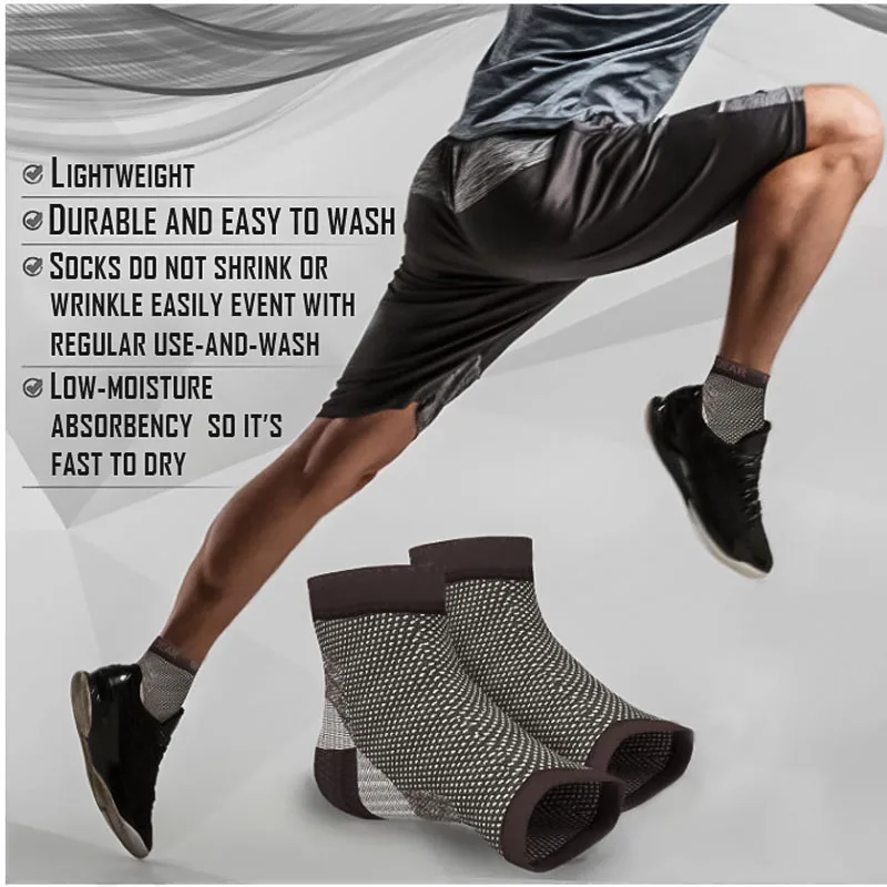 

2 шт., дышащие носки для защиты лодыжки, от боли в пятке