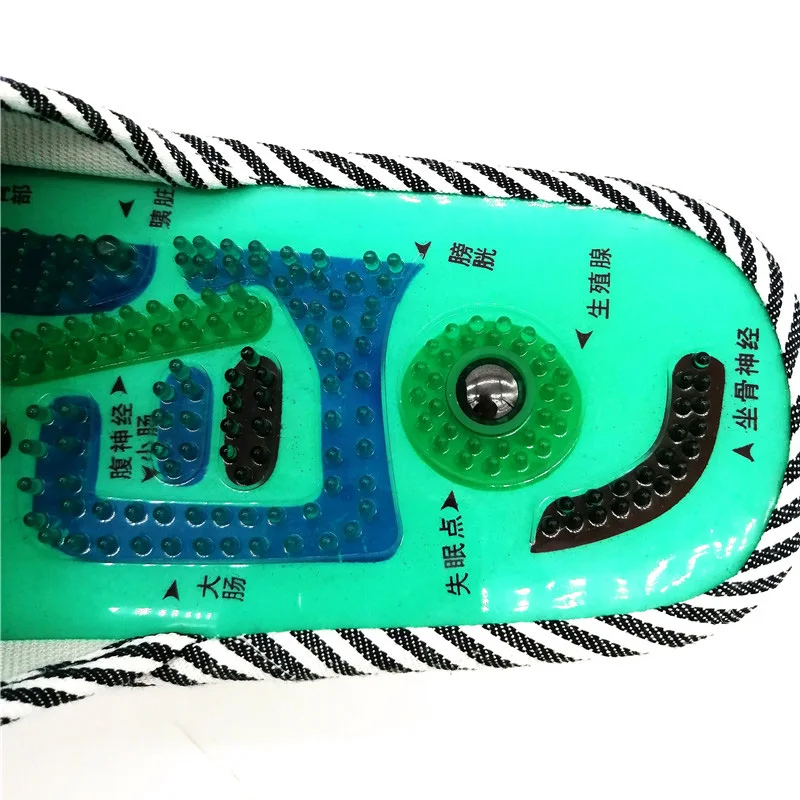 

New Arrival Men's Slides Foot Massage Slippers Stripe Home Shoe Magnet Health Care Massage Shoes Indoor Flip Flops Men Slippers