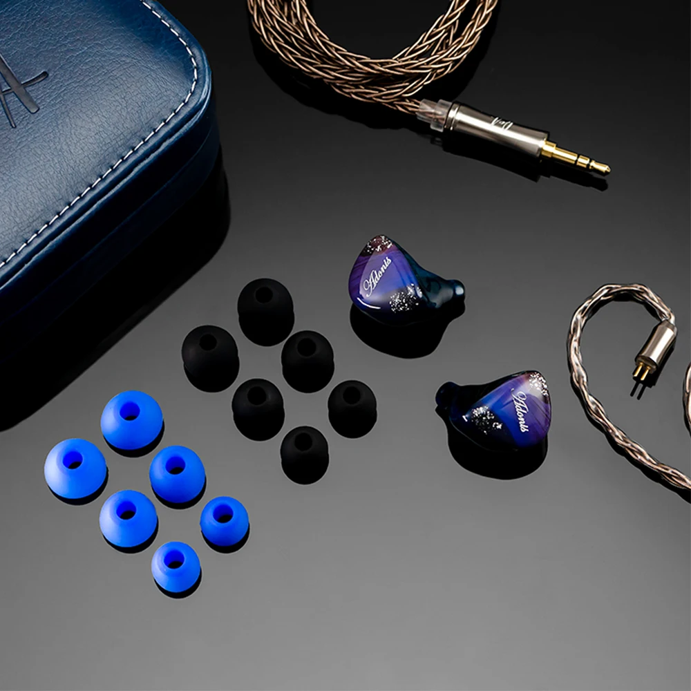 Наушники-вкладыши QOA Adonis 10 мм DD + 2BA гибридные с деревянным корпусом