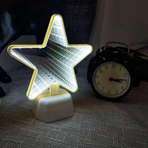 Star XYXP ночник туннельные лампы Бесконечность зеркальные огни Светодиодный ночник милый 3D Сердце креативная Новинка кактус Единорог для дома светодиодный - Испускаемый цвет: Star