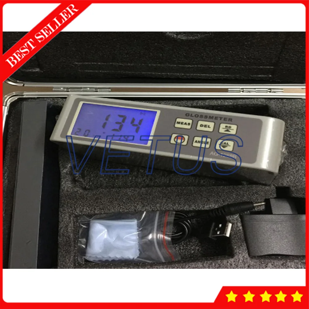 Paint Digital Gloss Meter Glossmeter 20 60 85 Three Angle AG-1268B 0.1~200GU Surface Cleaning Measurement Testing Equipment | Инструменты