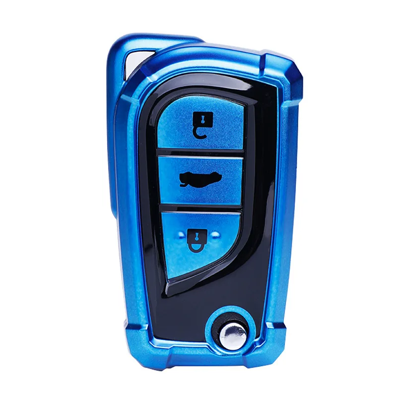 Чехол для автомобильного ключа из ТПУ с 3 кнопками чехол Toyota Auris Corolla Avensis Verso Yaris Aygo