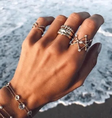 2018 AliExpress набор геометрических треугольных бриллиантов в форме короны кольцо