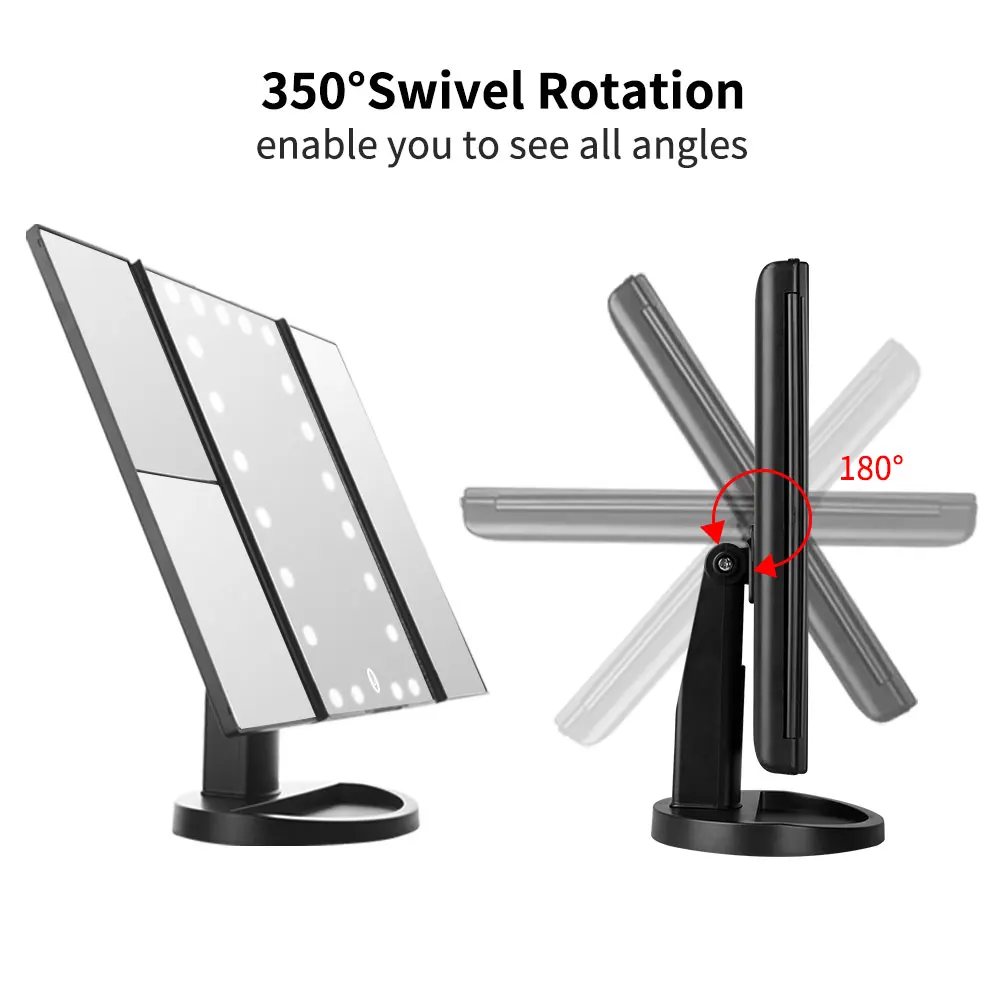 DIOZO сенсорный экран 21 светодиодный фонарь зеркало для макияжа 1X/2X/3X