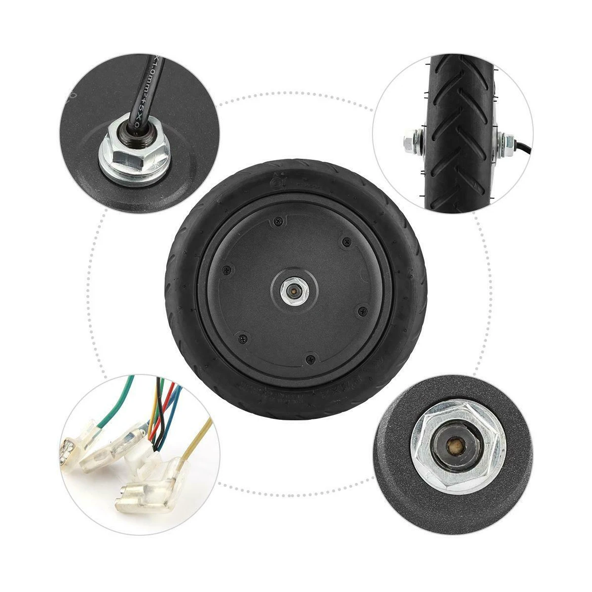 

Electric Scooter Wheel 350W Motor Explosion Proof Wheel Tire for Xiaomi M365 Electric Scooter Replacement Parts Accessories