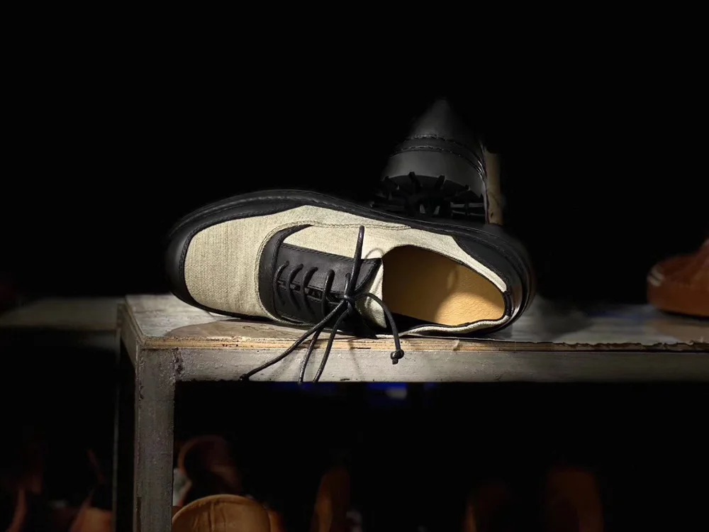 Дизайнерские высококачественные стильные ботинки ручной работы из натуральной