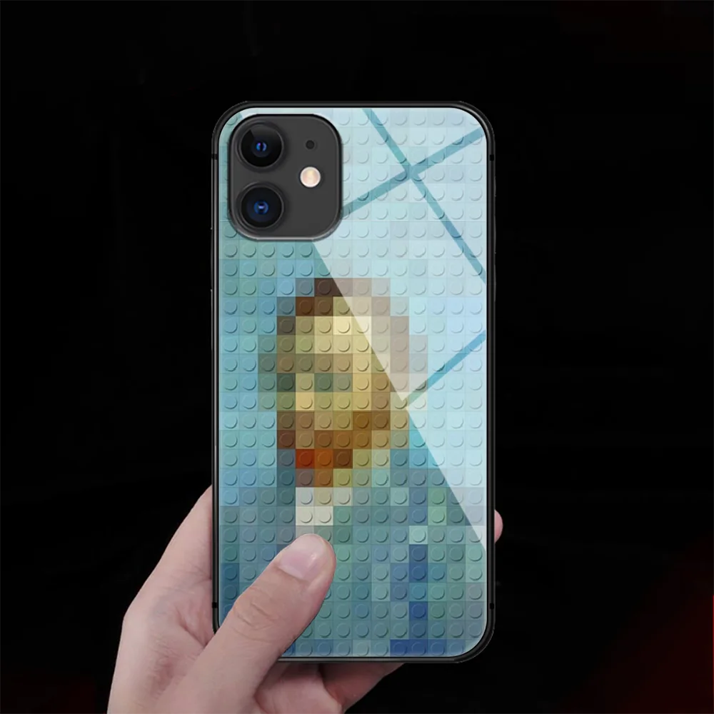 

Toys Legos Tempered Glass Phone Case Cover For IPhone 5 6 7 8 11 12 S Plus Xr X Xs Pro Max Mini Se 2020 Black Painting Prime